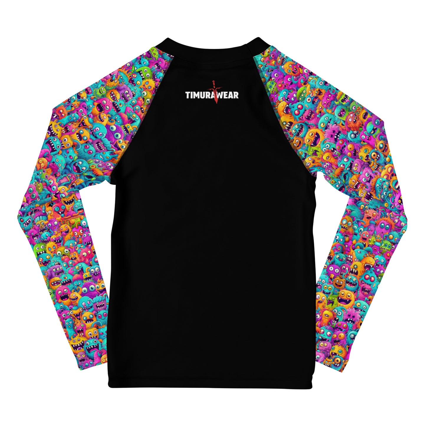 "Monsters" Sleeves Kids Rash Guard