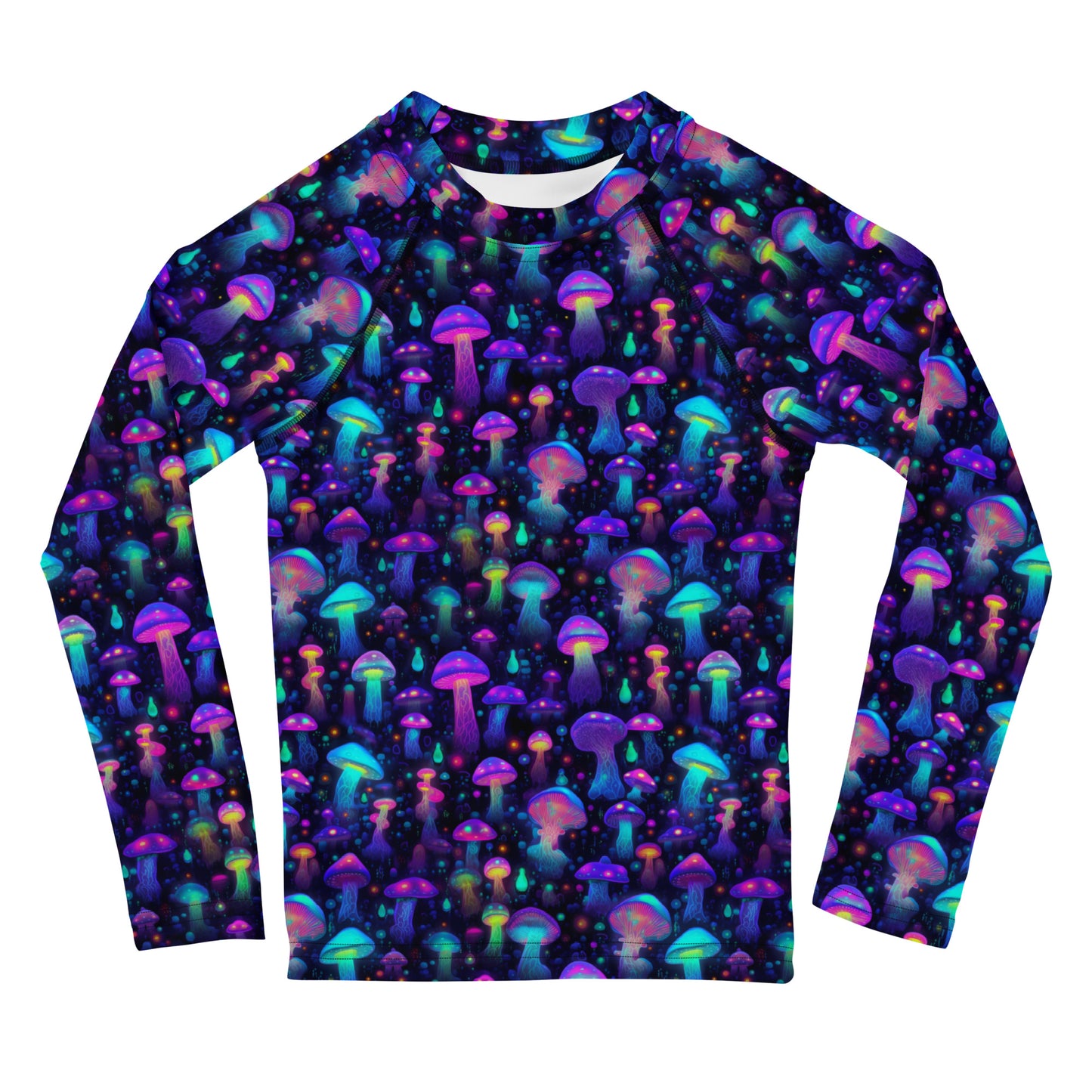 "Glowing Mushrooms" Kids Rash Guard