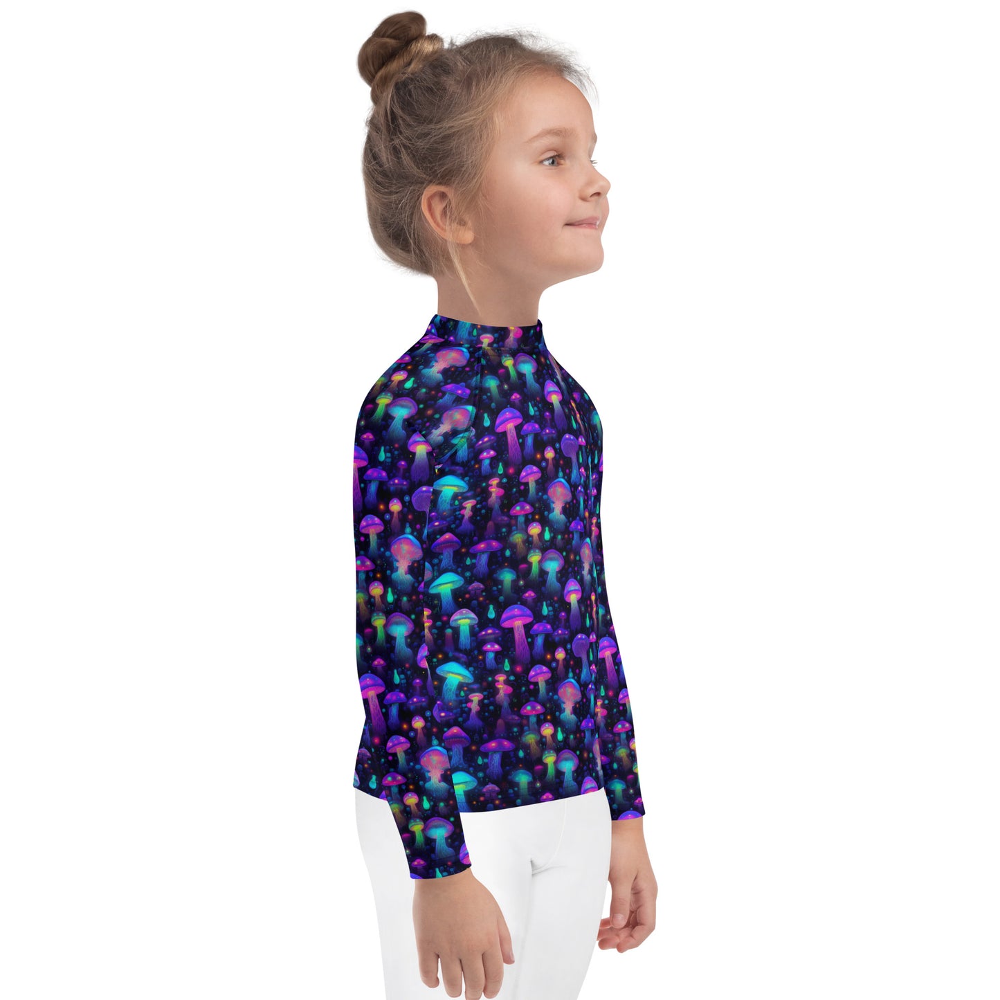 "Glowing Mushrooms" Kids Rash Guard