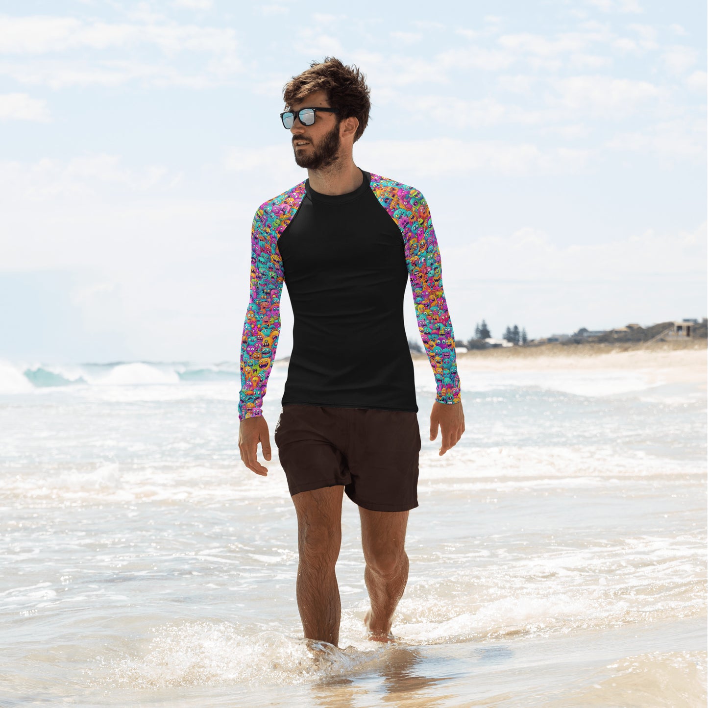 "Monsters" Sleeves Men's Rash Guard