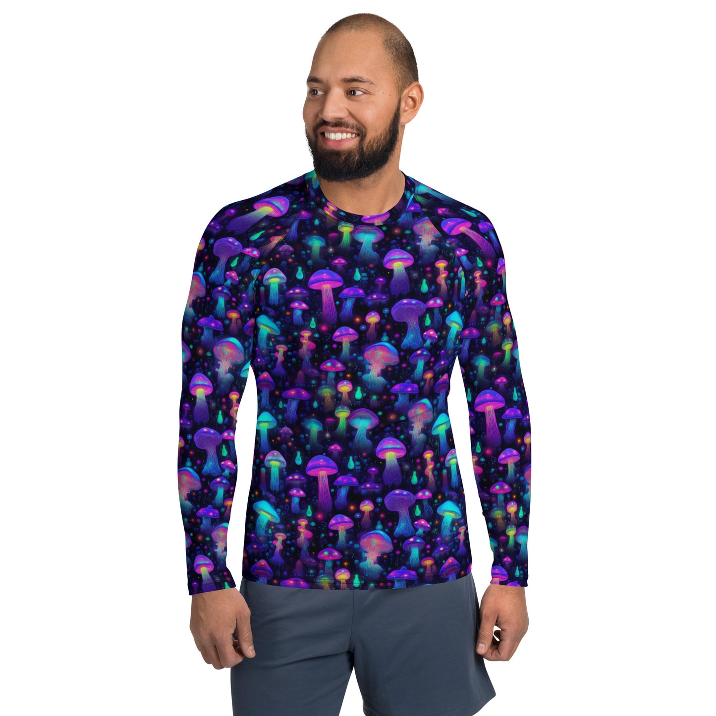 "Glowing Mushrooms" Men's Rash Guard