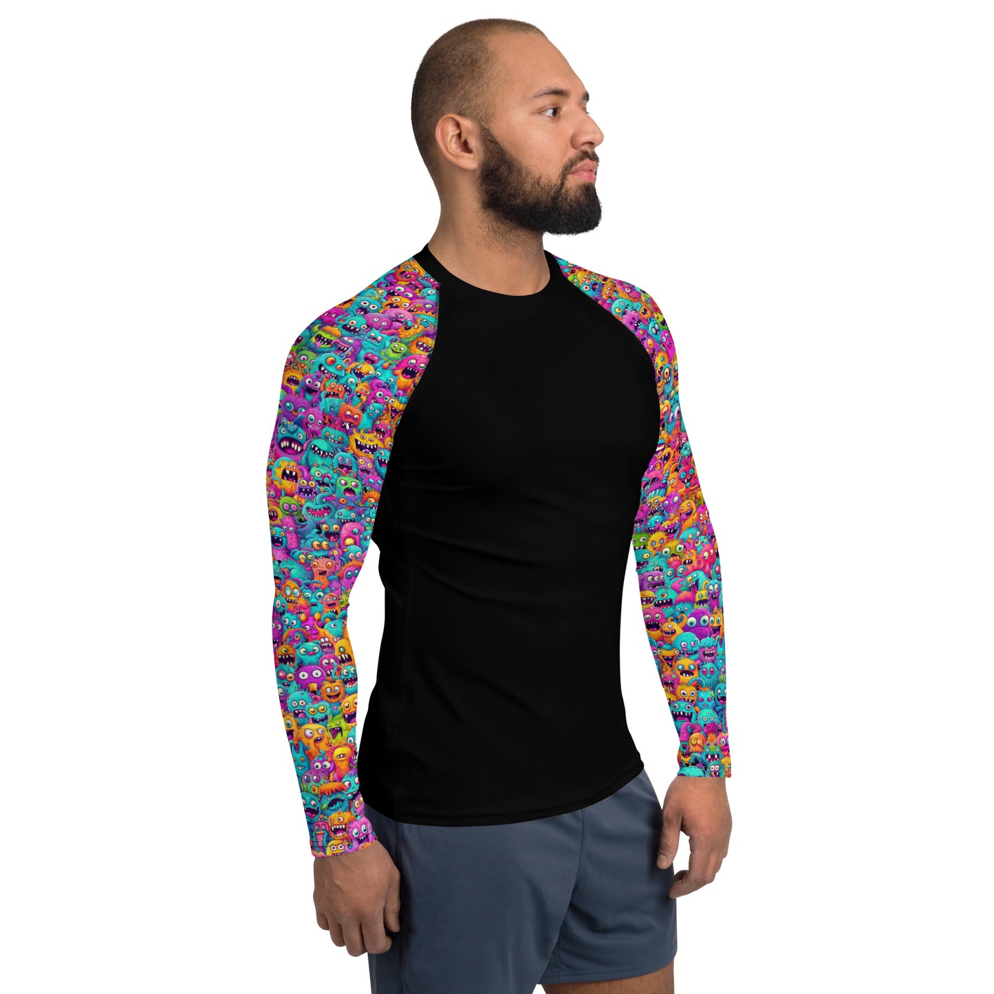 "Monsters" Sleeves Men's Rash Guard