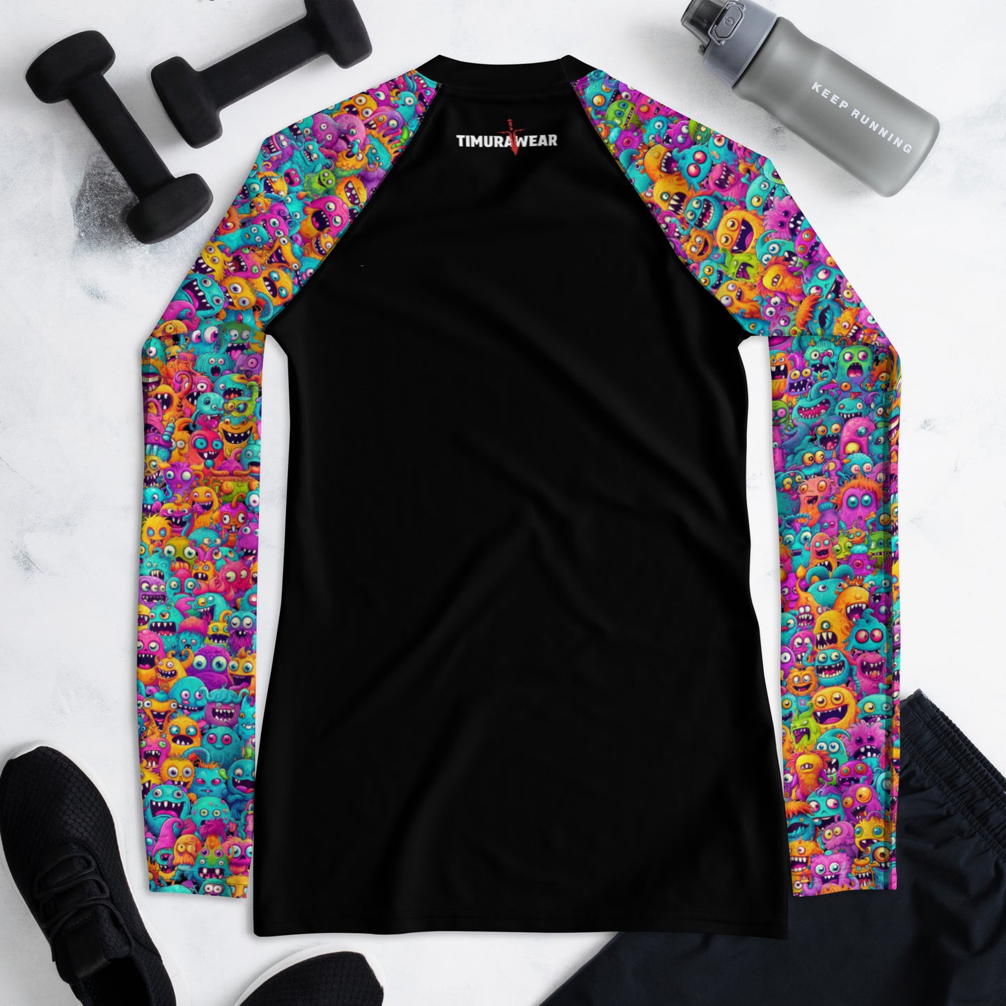 "Monsters" Sleeves Women's Rash Guard