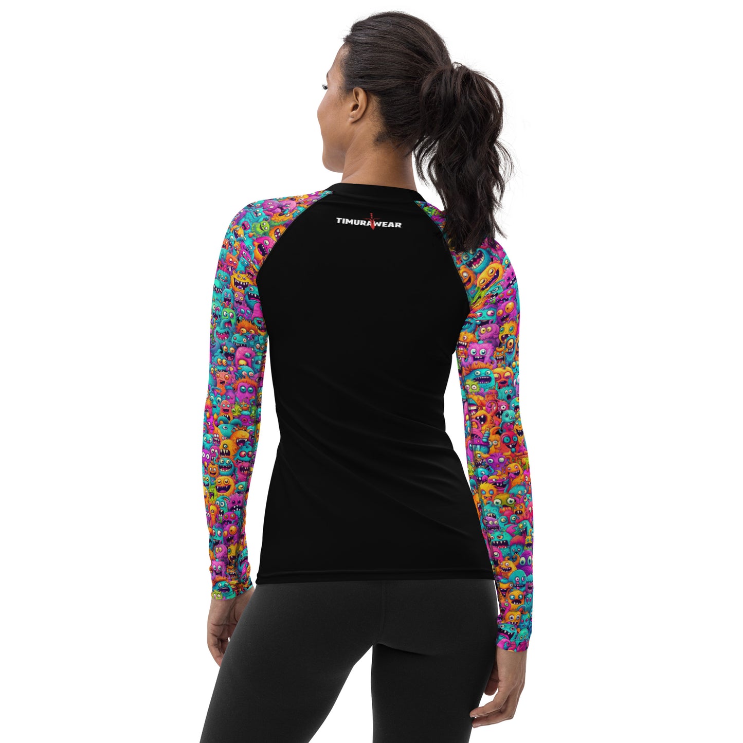 "Monsters" Sleeves Women's Rash Guard