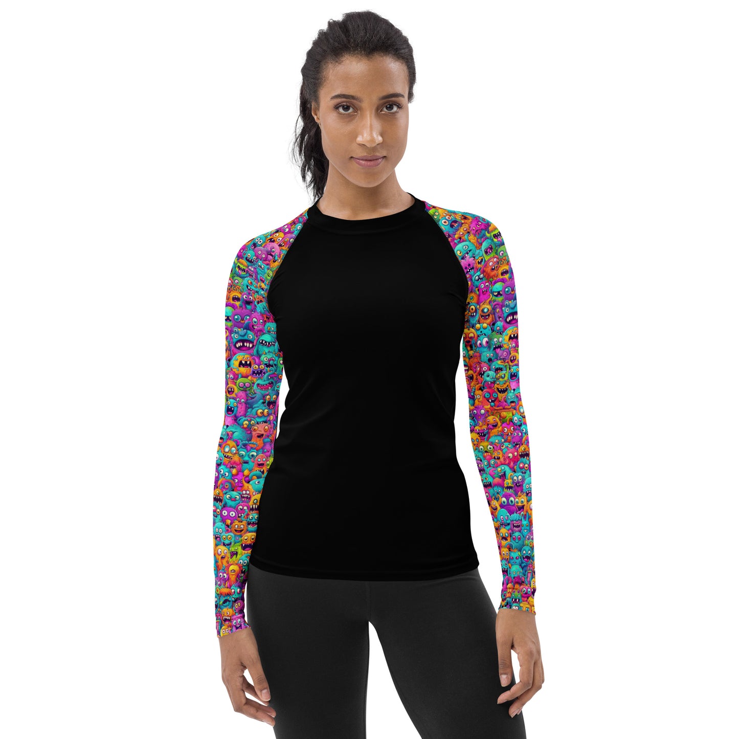 "Monsters" Sleeves Women's Rash Guard