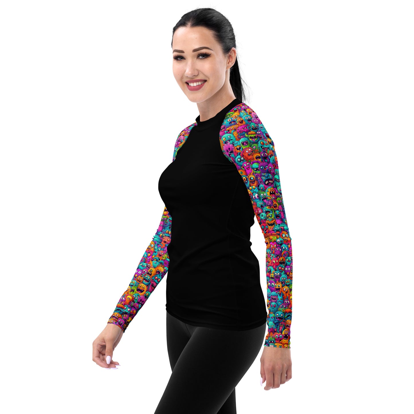 "Monsters" Sleeves Women's Rash Guard