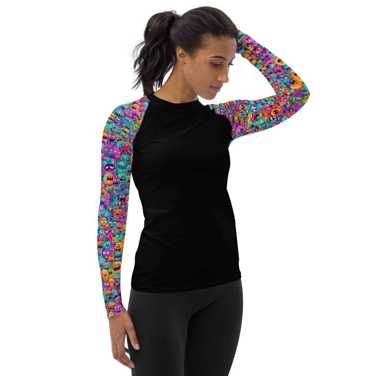 "Monsters" Sleeves Women's Rash Guard