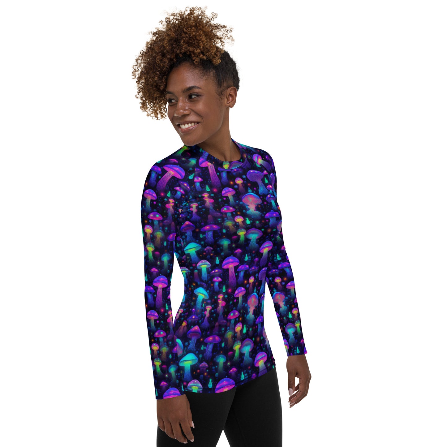 "Glowing Mushrooms" Women's Rash Guard