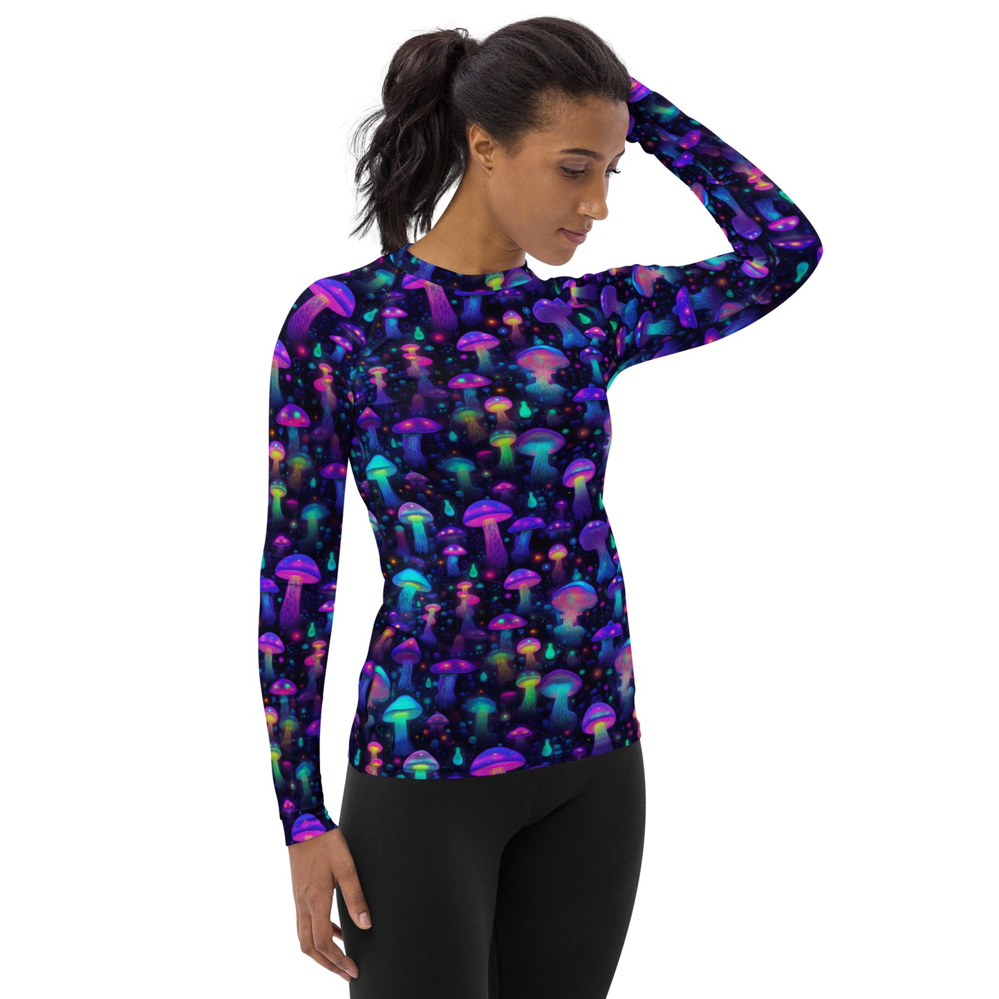 "Glowing Mushrooms" Women's Rash Guard