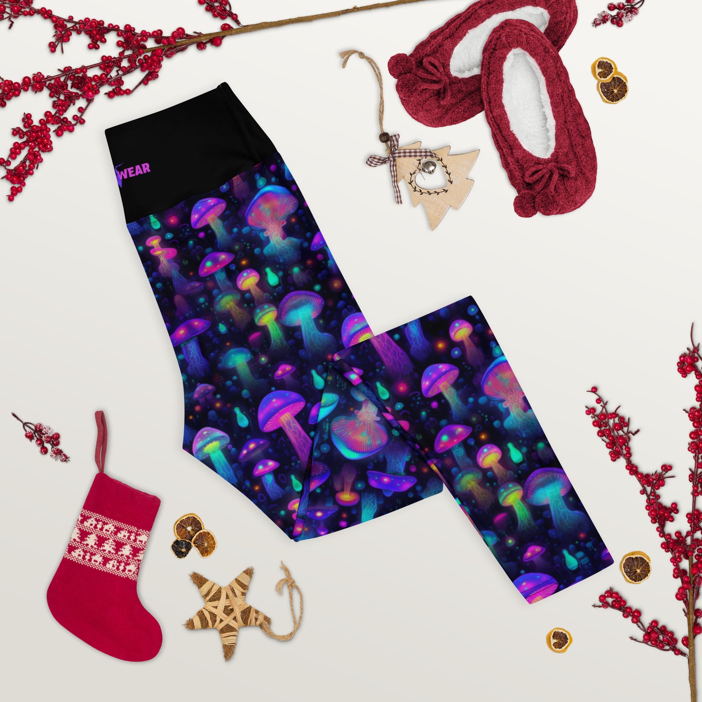 "Glowing Mushrooms" Women's Spats Leggings Yoga Pants