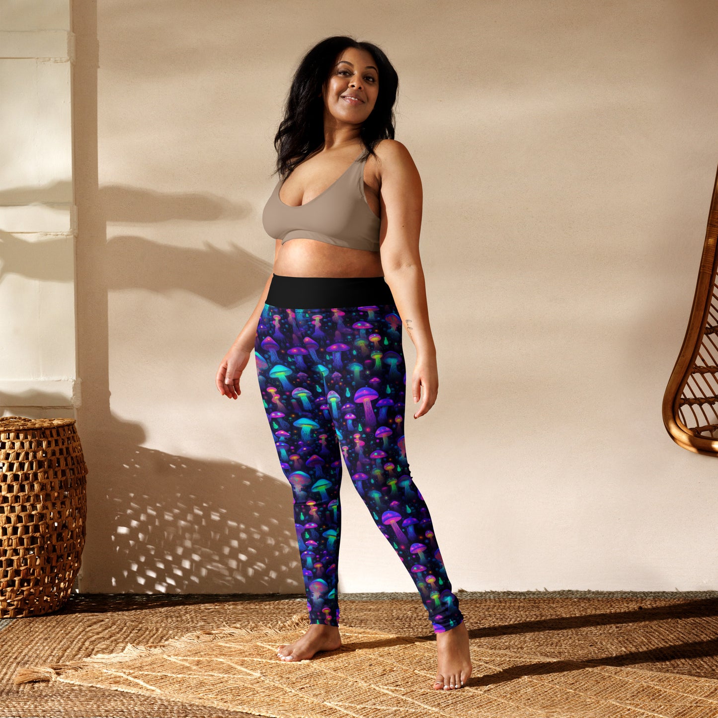 "Glowing Mushrooms" Women's Spats Leggings Yoga Pants