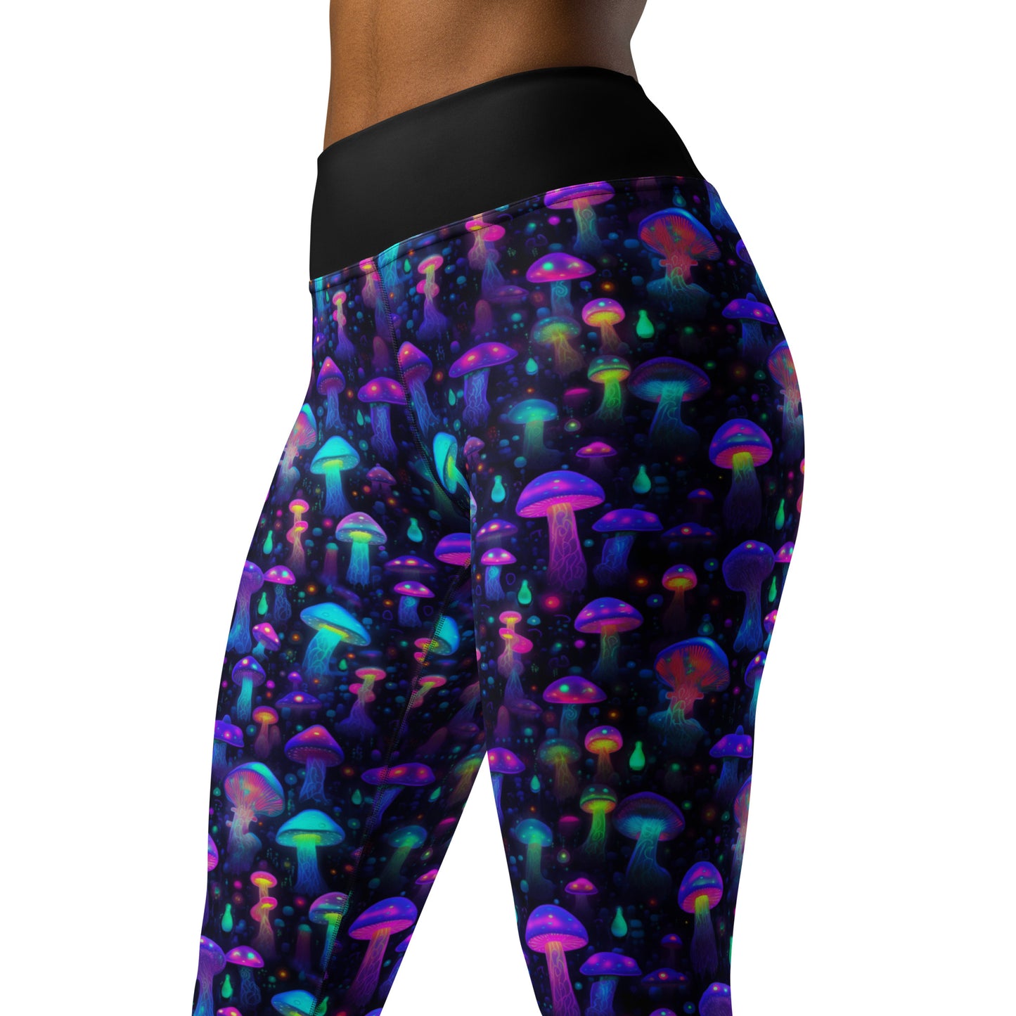 "Glowing Mushrooms" Women's Spats Leggings Yoga Pants