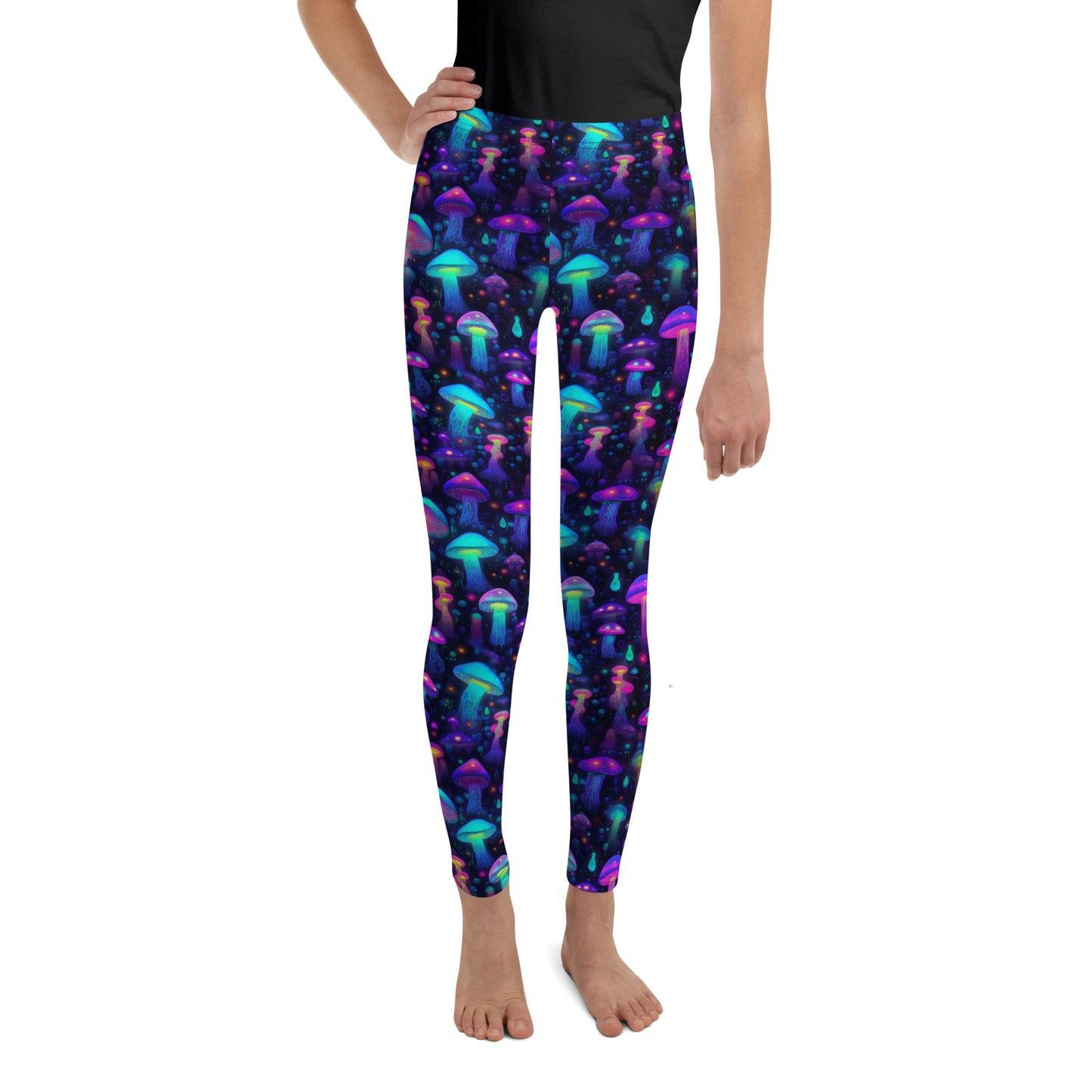 "Glowing Mushrooms" Youth Spats Leggings Yoga Pants
