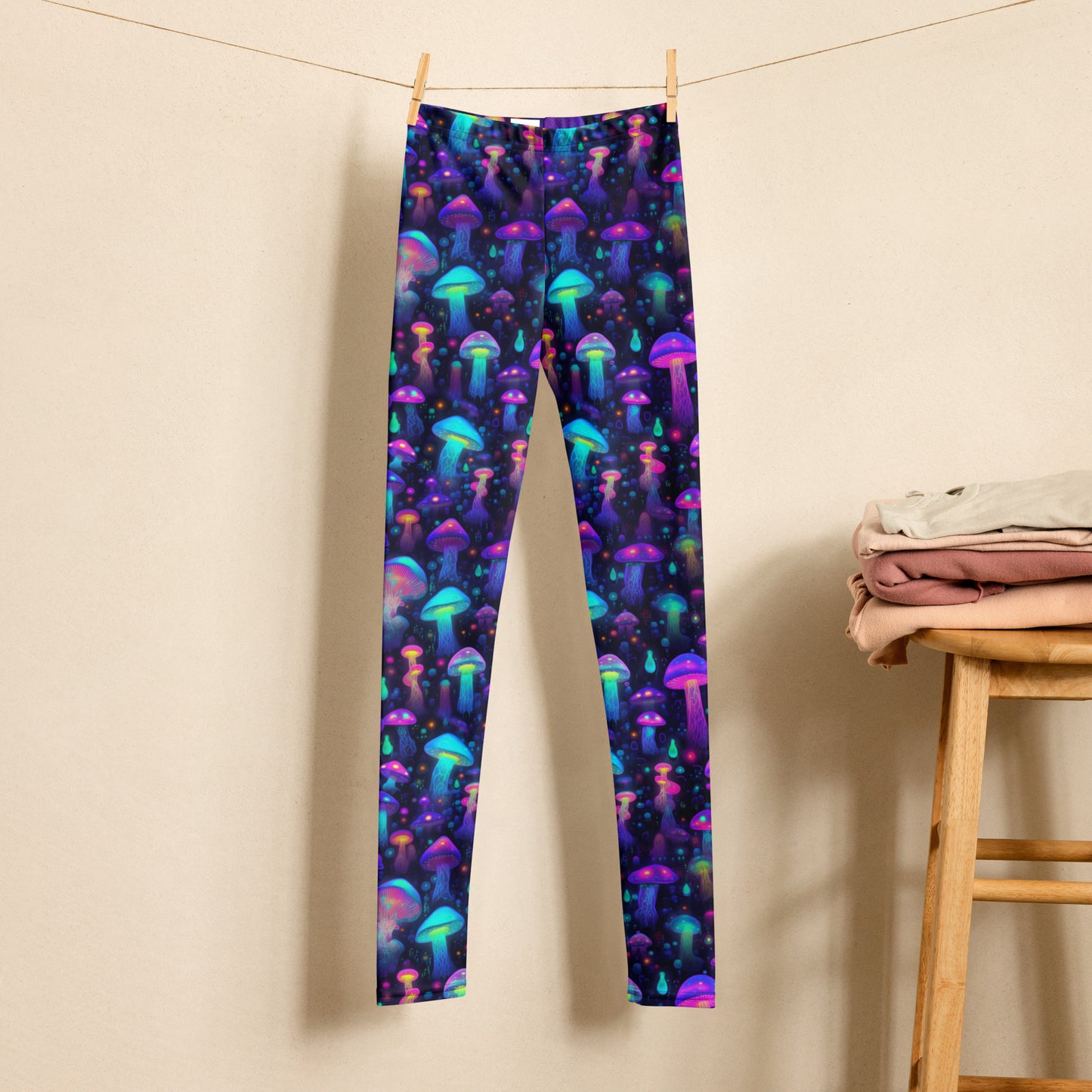 "Glowing Mushrooms" Youth Spats Leggings Yoga Pants