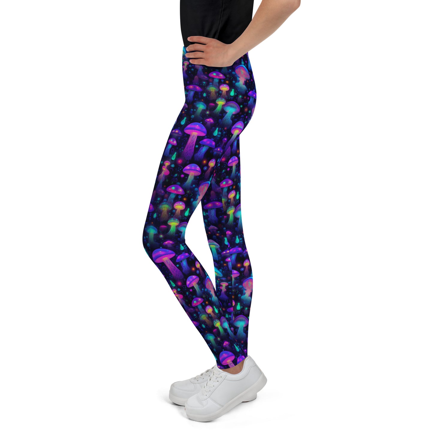 "Glowing Mushrooms" Youth Spats Leggings Yoga Pants