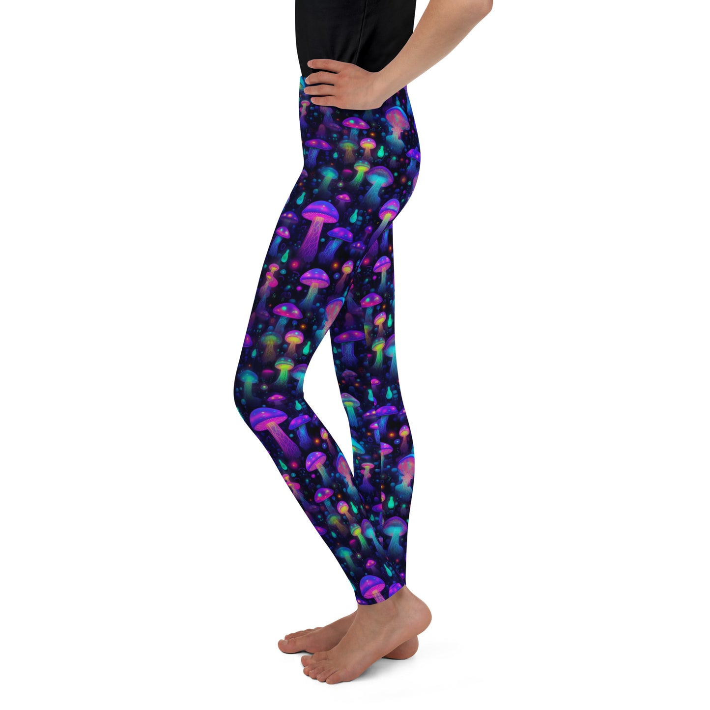 "Glowing Mushrooms" Youth Spats Leggings Yoga Pants