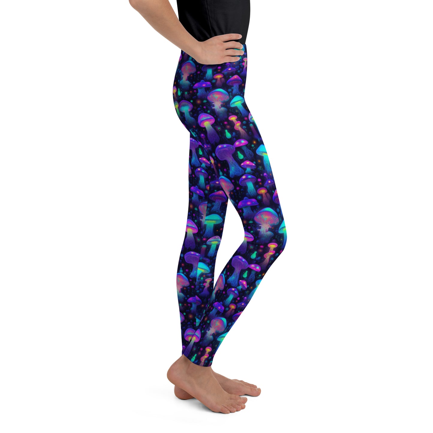 "Glowing Mushrooms" Youth Spats Leggings Yoga Pants