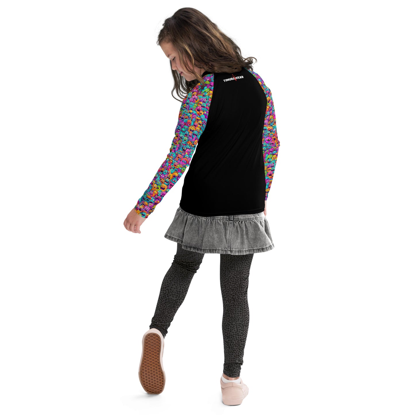 "Monsters" Sleeves Youth Rash Guard