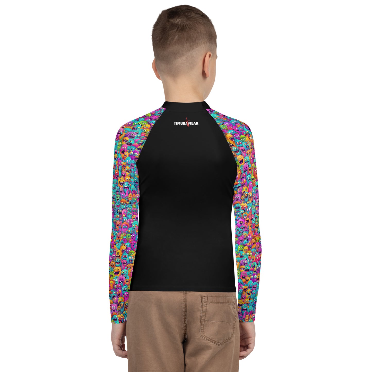 "Monsters" Sleeves Youth Rash Guard