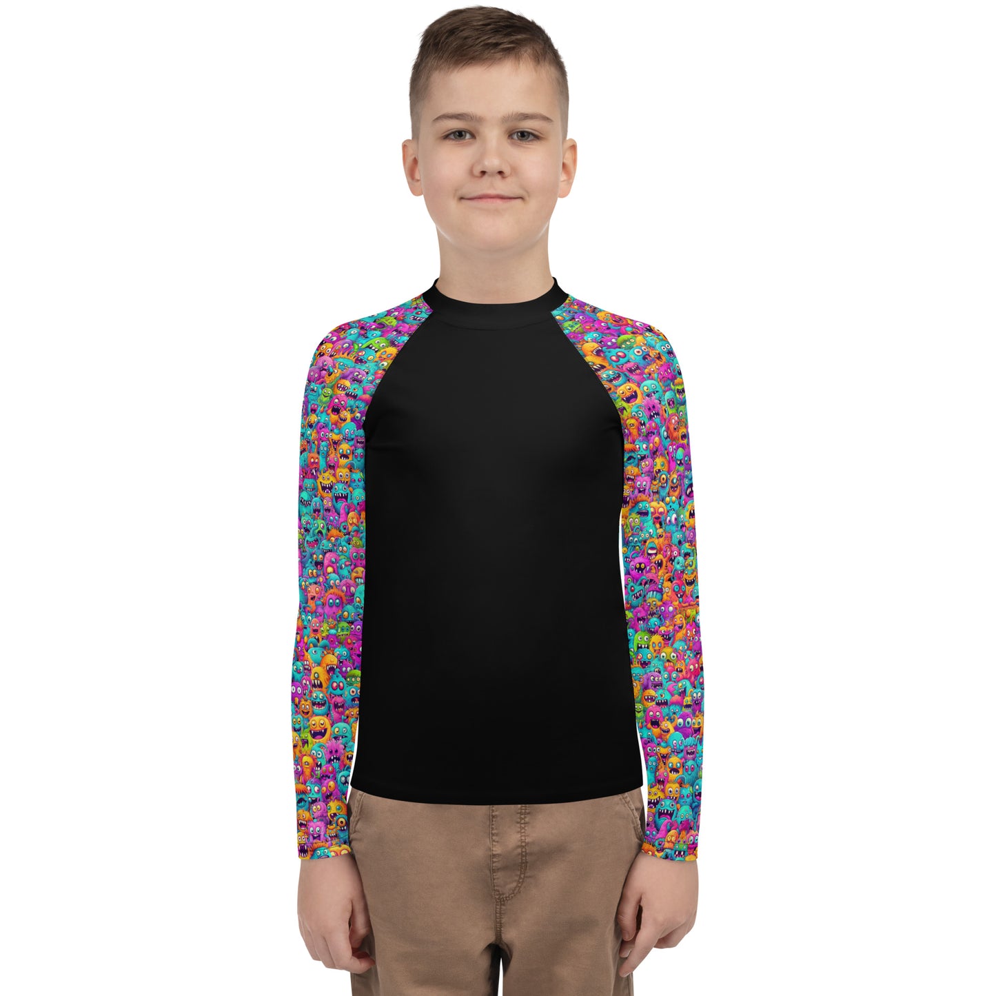 "Monsters" Sleeves Youth Rash Guard