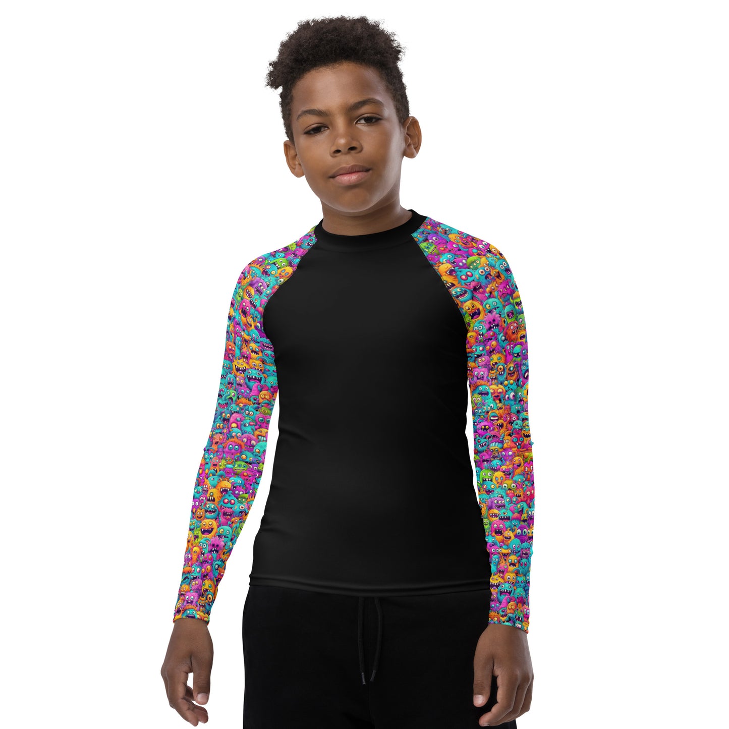 "Monsters" Sleeves Youth Rash Guard