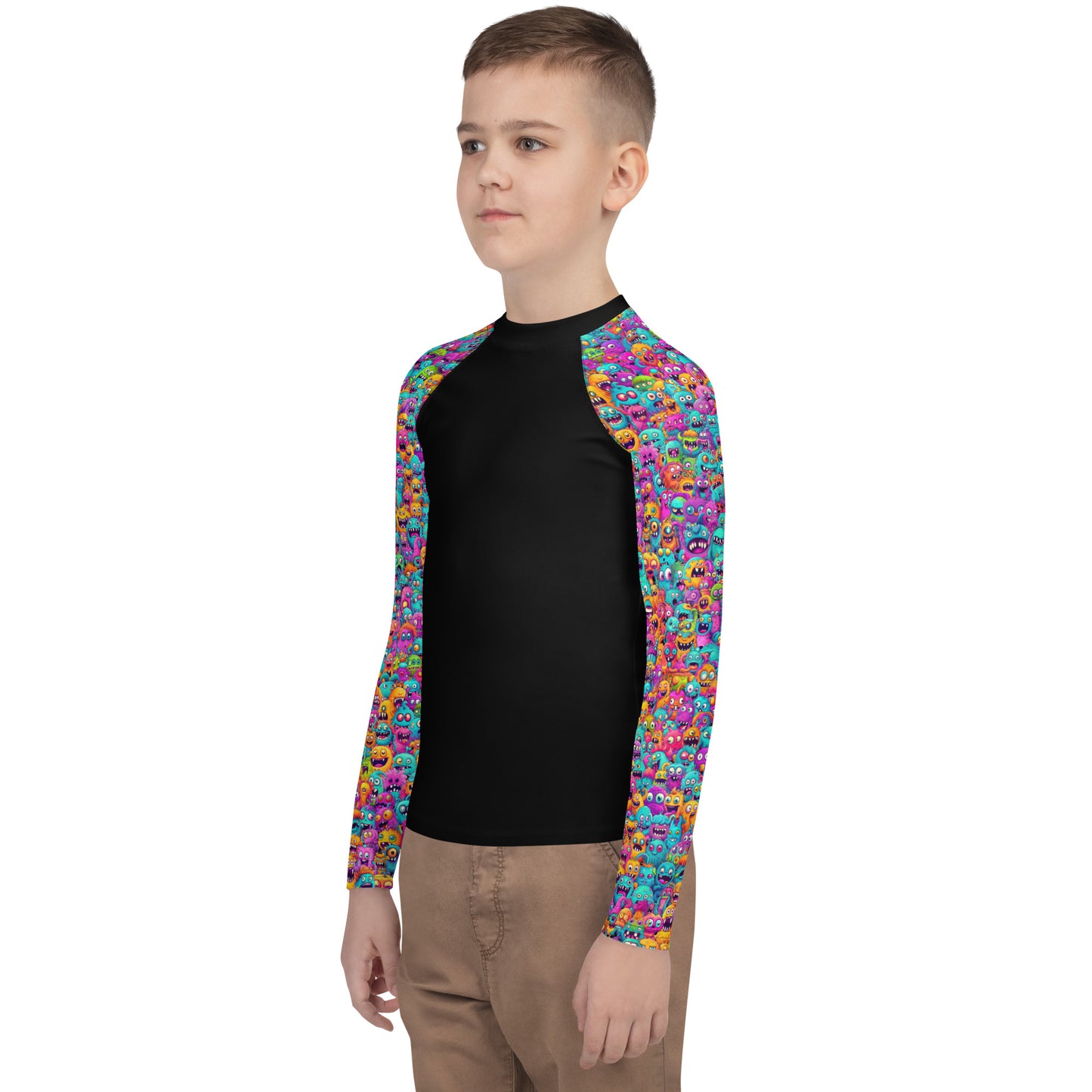 "Monsters" Sleeves Youth Rash Guard