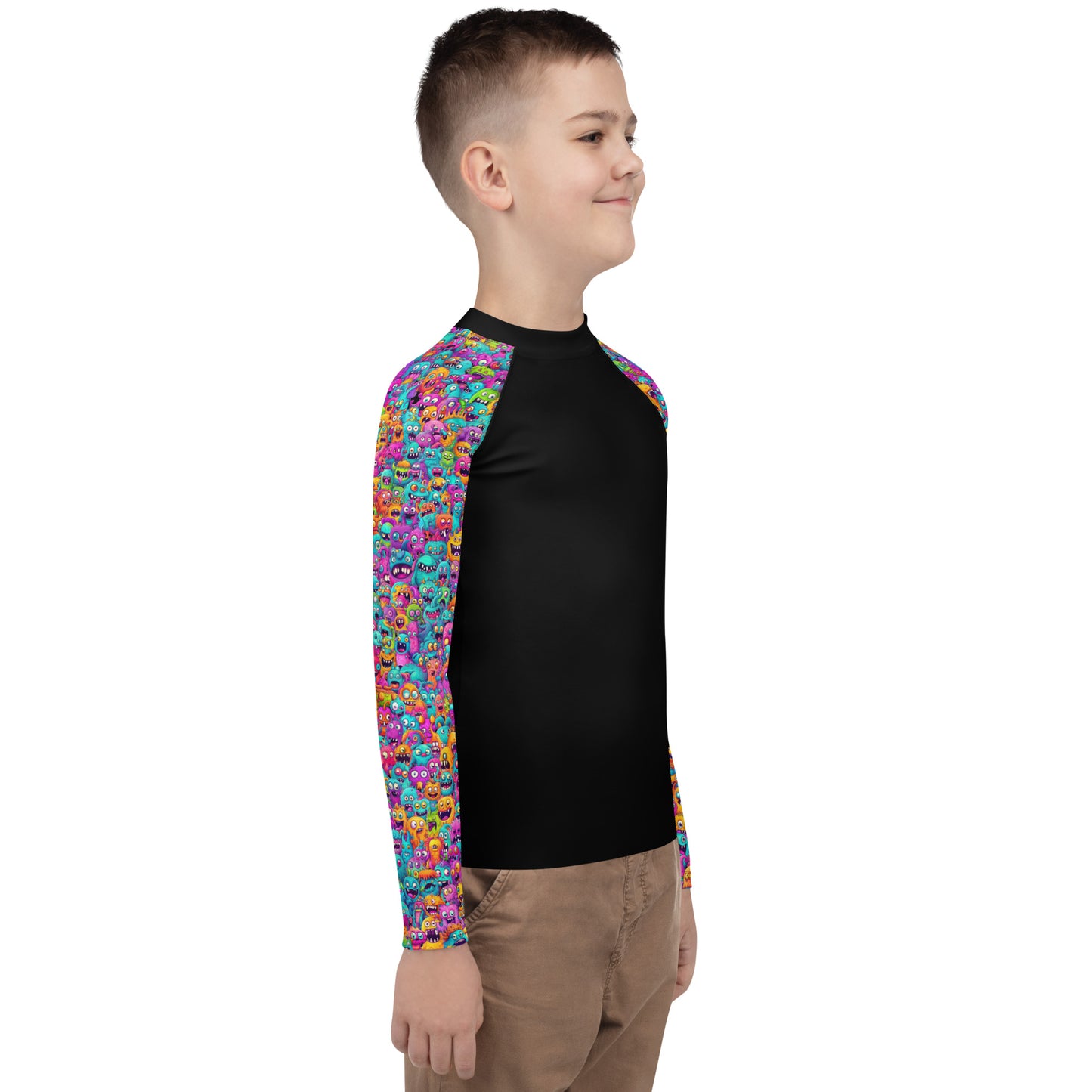 "Monsters" Sleeves Youth Rash Guard