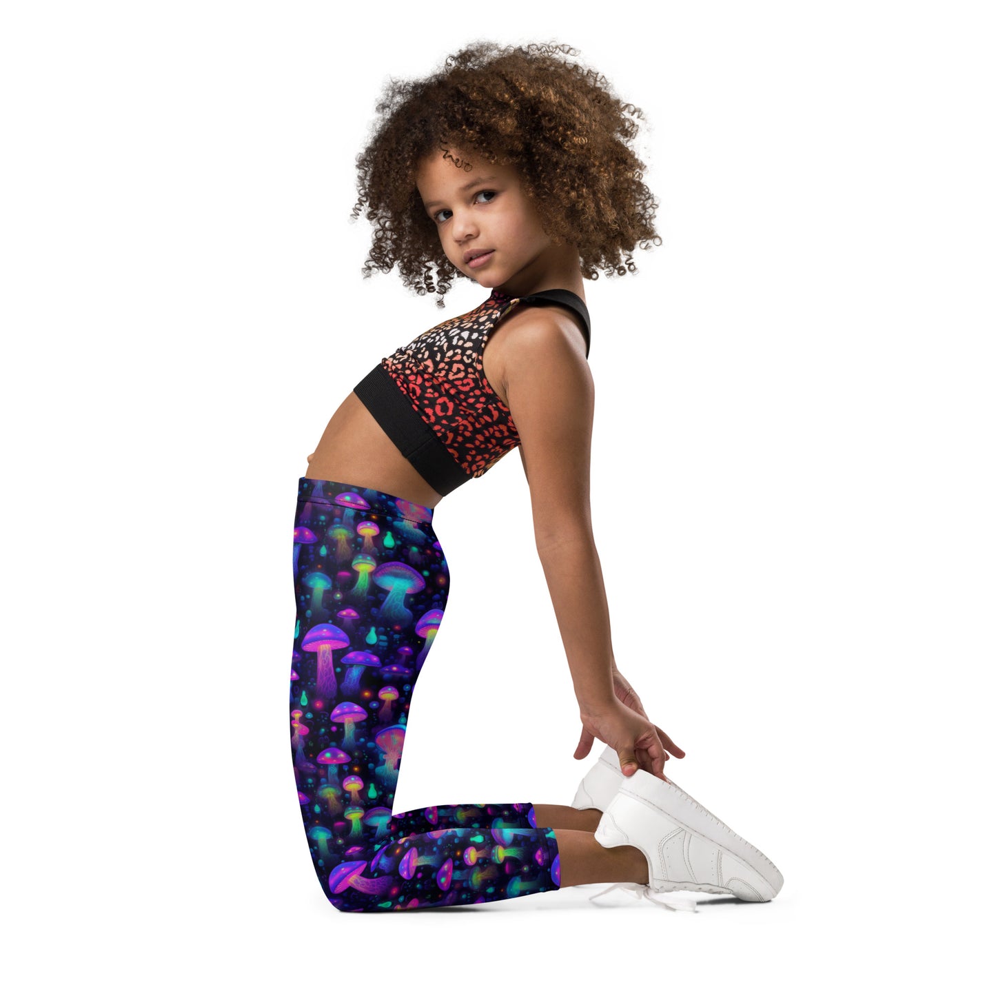 "Glowing Mushrooms" Kid's Spats Leggings Yoga Pants