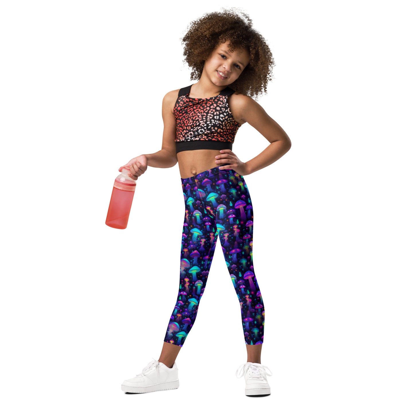 "Glowing Mushrooms" Kid's Spats Leggings Yoga Pants