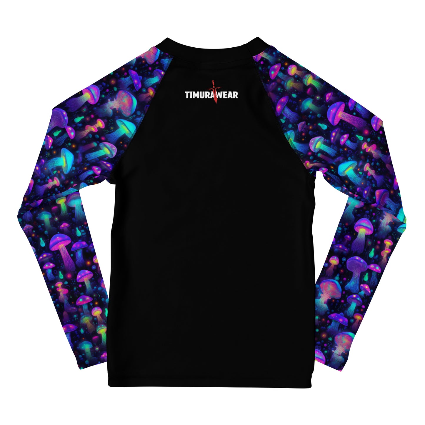 "Glowing Mushrooms" Sleeves Kids Rash Guard