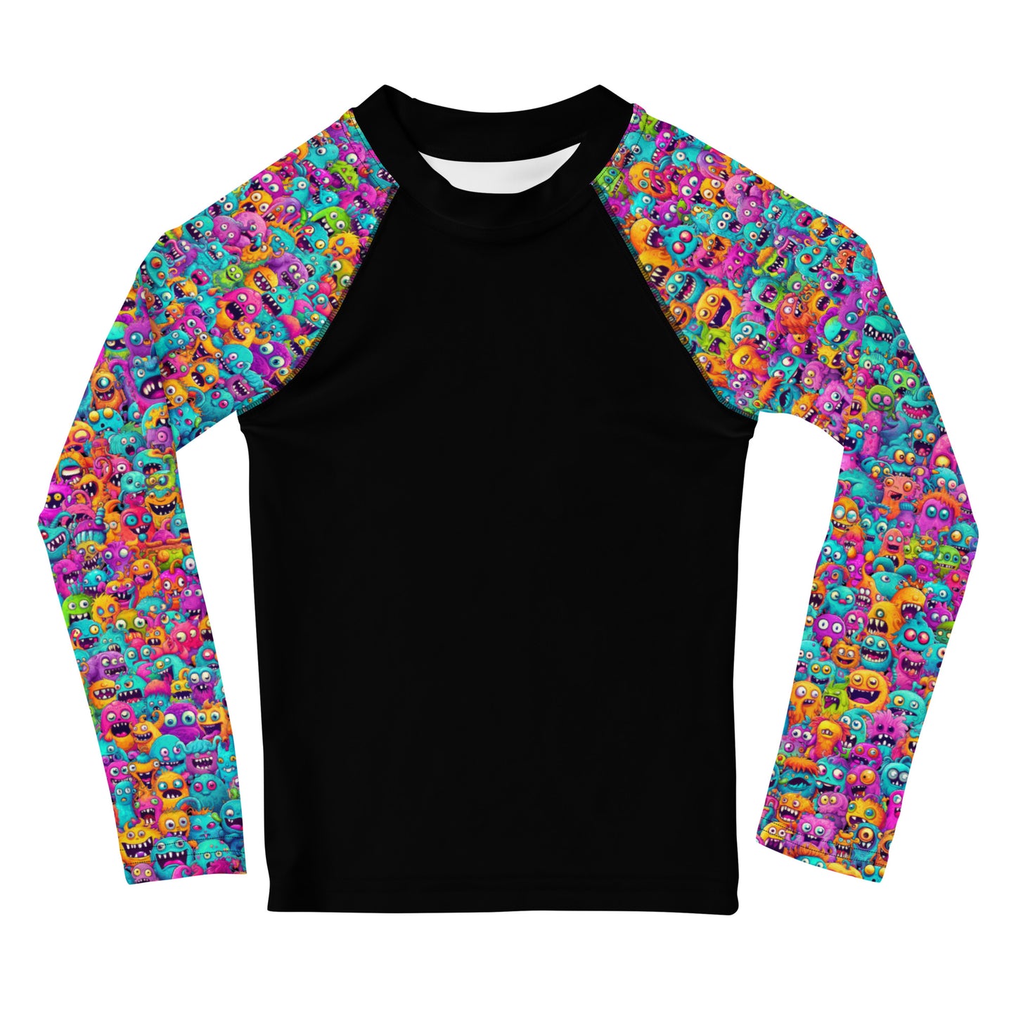 "Monsters" Sleeves Kids Rash Guard