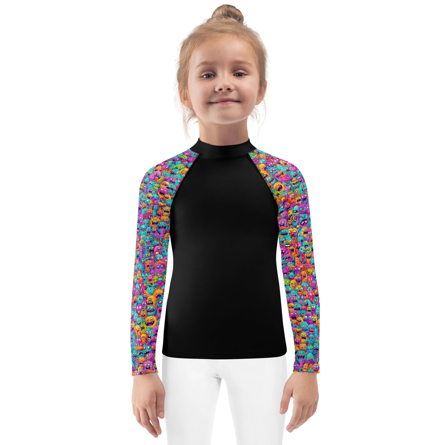 "Monsters" Sleeves Kids Rash Guard