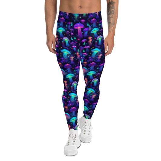 "Glowing Mushrooms" Men's Spats Leggings Yoga Pants