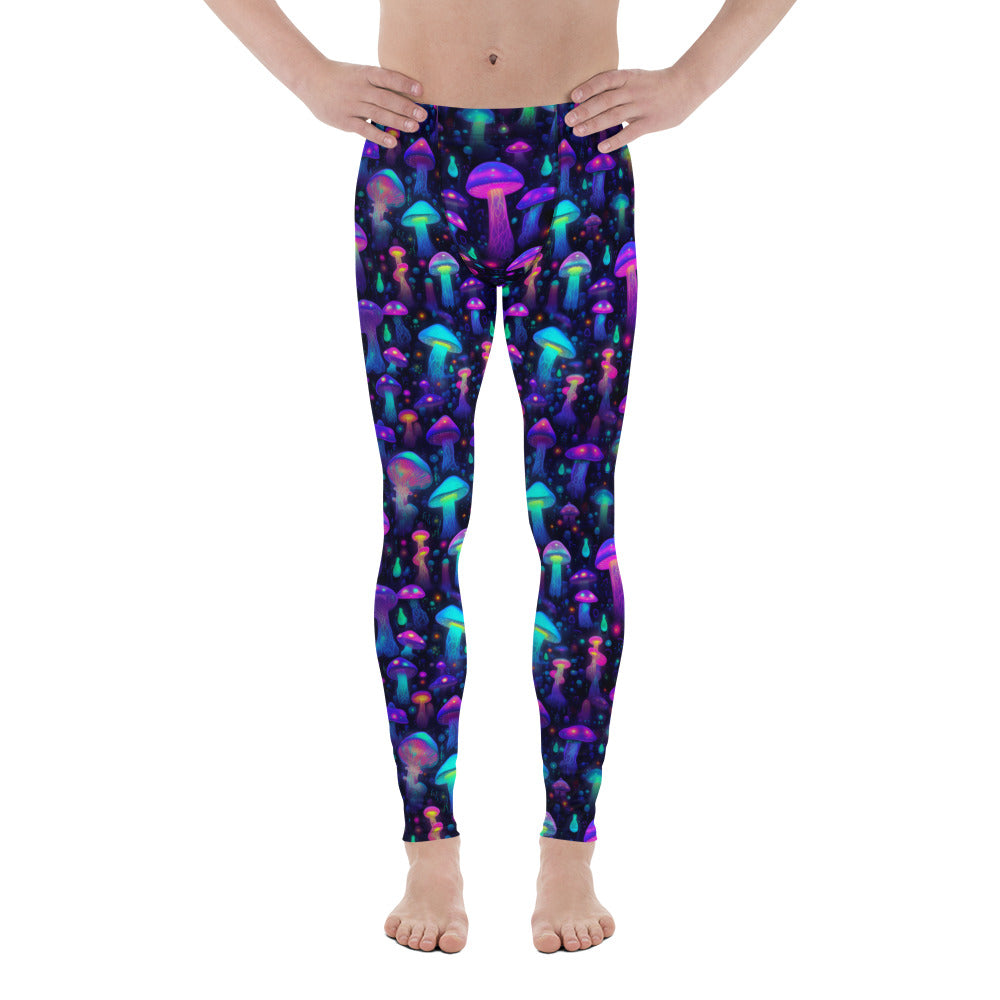 "Glowing Mushrooms" Men's Spats Leggings Yoga Pants