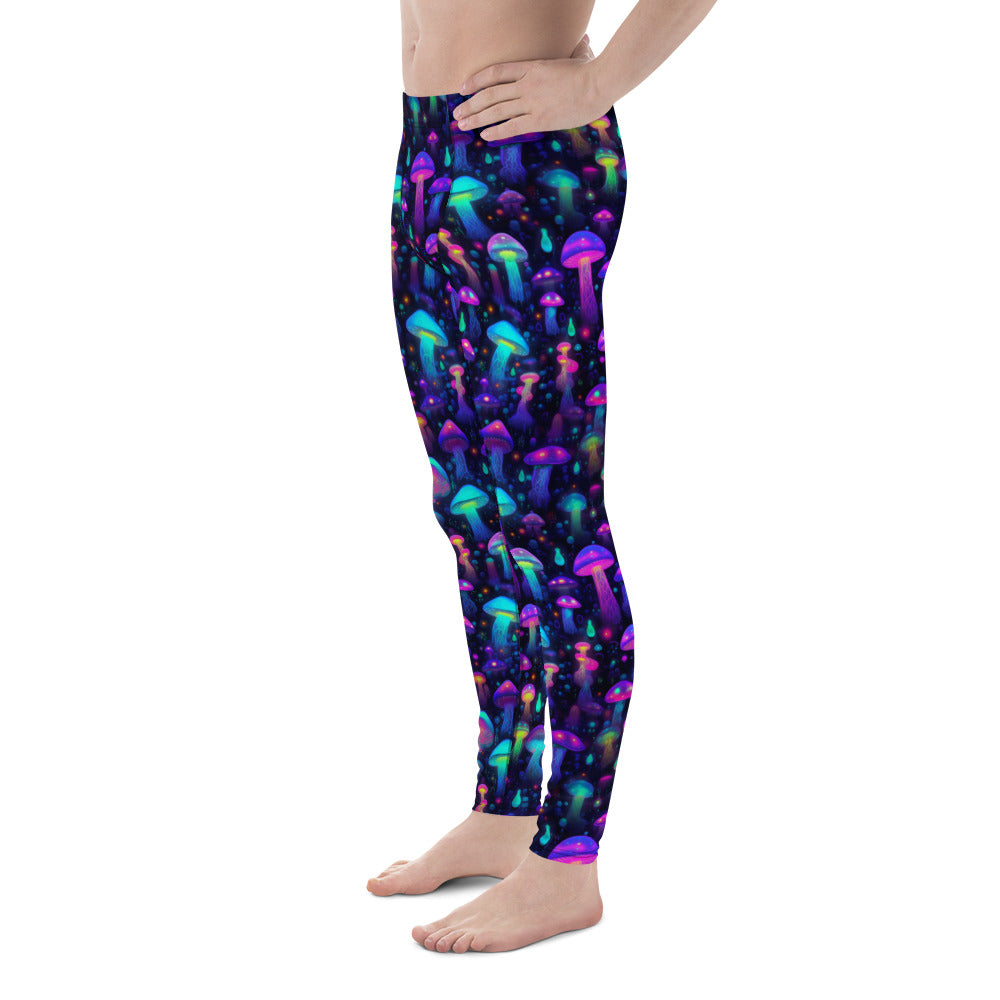 "Glowing Mushrooms" Men's Spats Leggings Yoga Pants