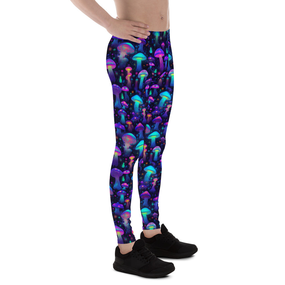 "Glowing Mushrooms" Men's Spats Leggings Yoga Pants