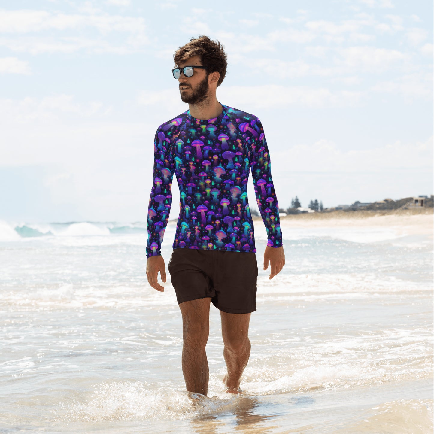 "Glowing Mushrooms" Men's Rash Guard