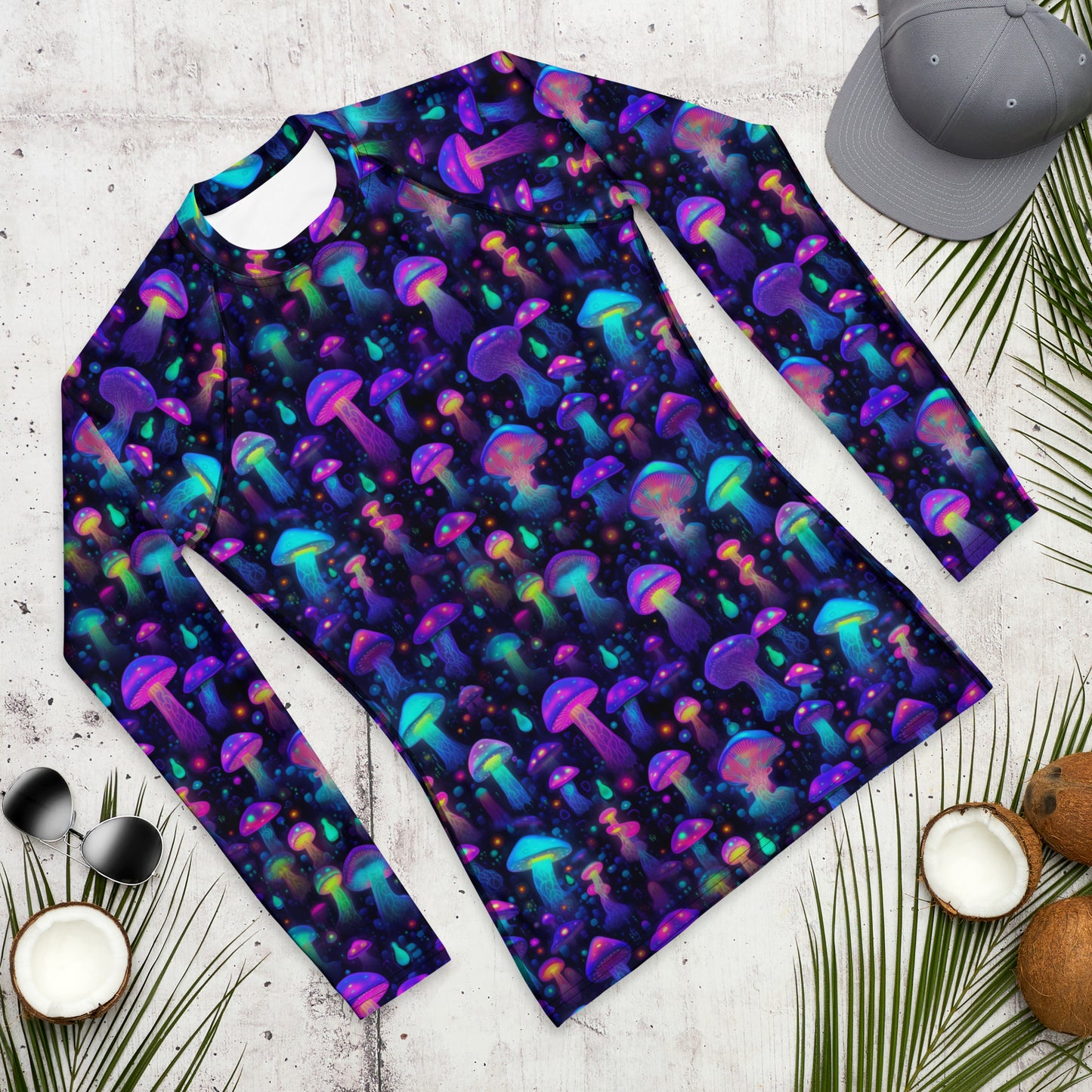 "Glowing Mushrooms" Men's Rash Guard