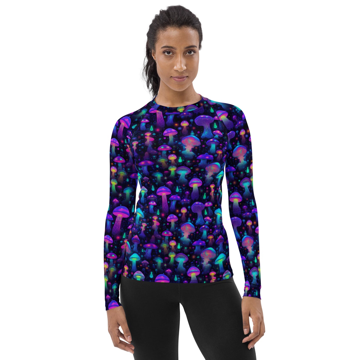 "Glowing Mushrooms" Women's Rash Guard