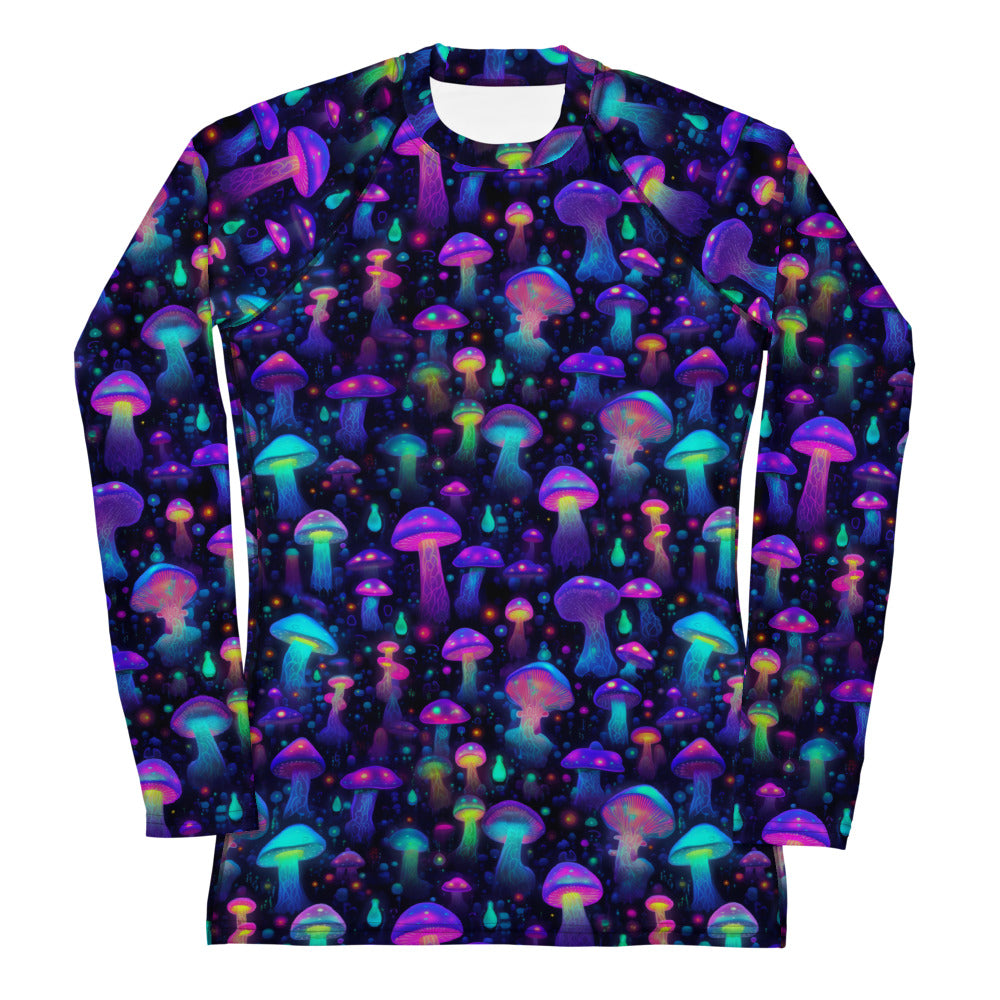 "Glowing Mushrooms" Women's Rash Guard