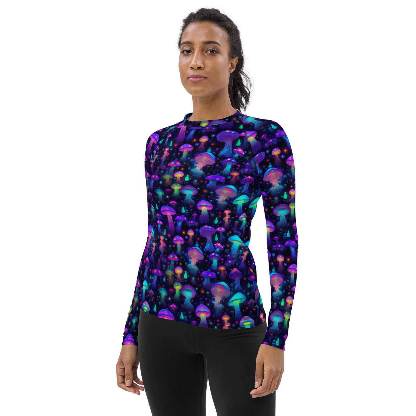 "Glowing Mushrooms" Women's Rash Guard