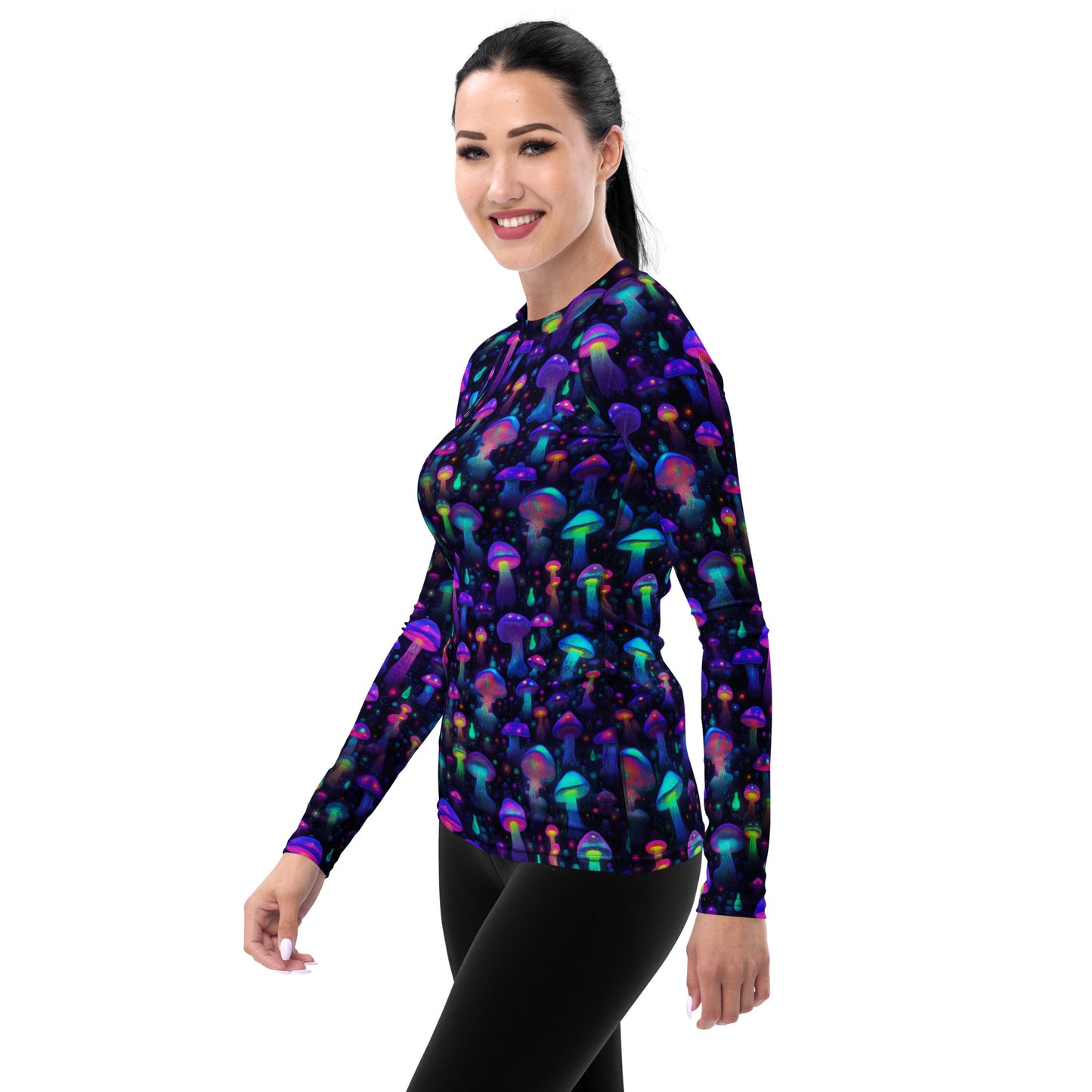 "Glowing Mushrooms" Women's Rash Guard