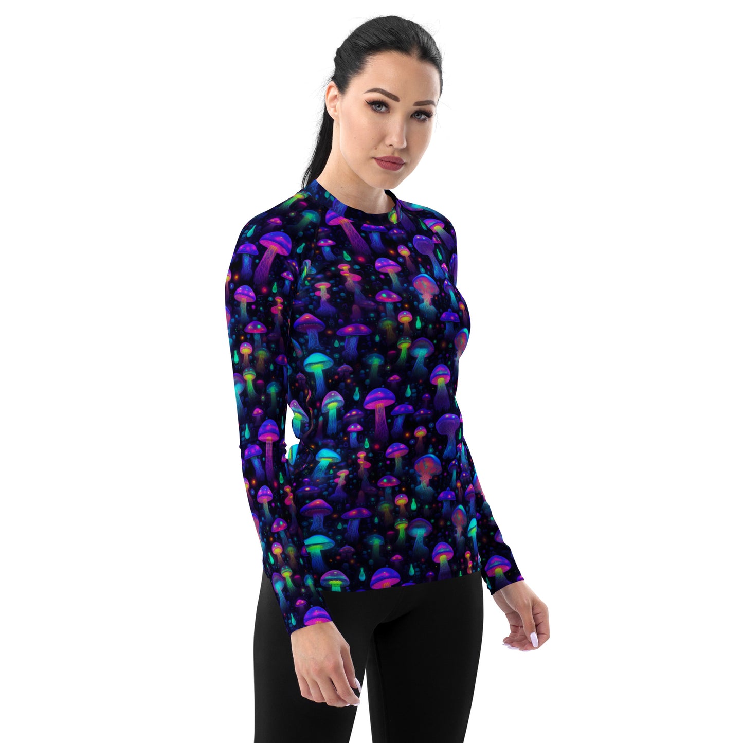 "Glowing Mushrooms" Women's Rash Guard