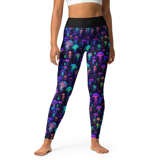 "Glowing Mushrooms" Women's Spats Leggings Yoga Pants