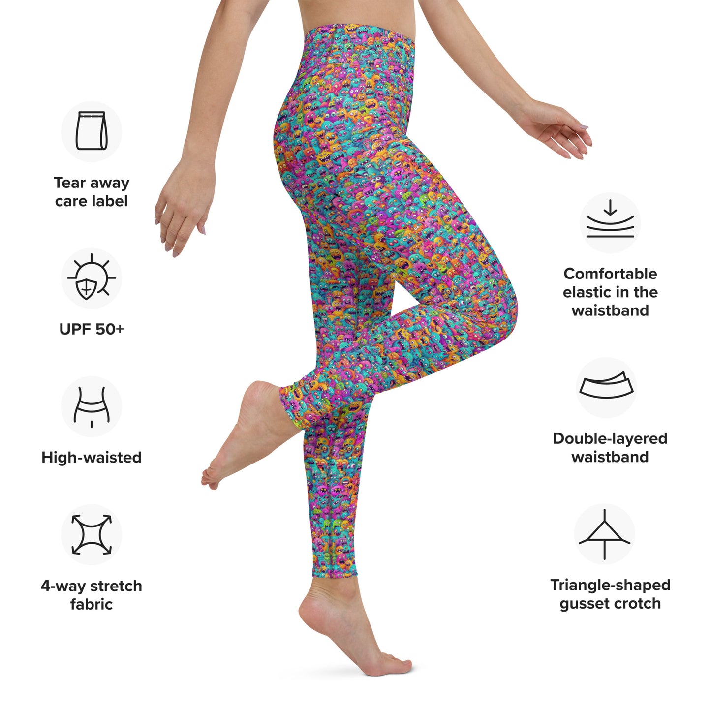 "Monsters" Women's Spats Leggings Yoga Pants