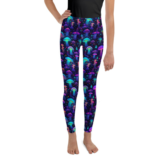 "Glowing Mushrooms" Youth Spats Leggings Yoga Pants