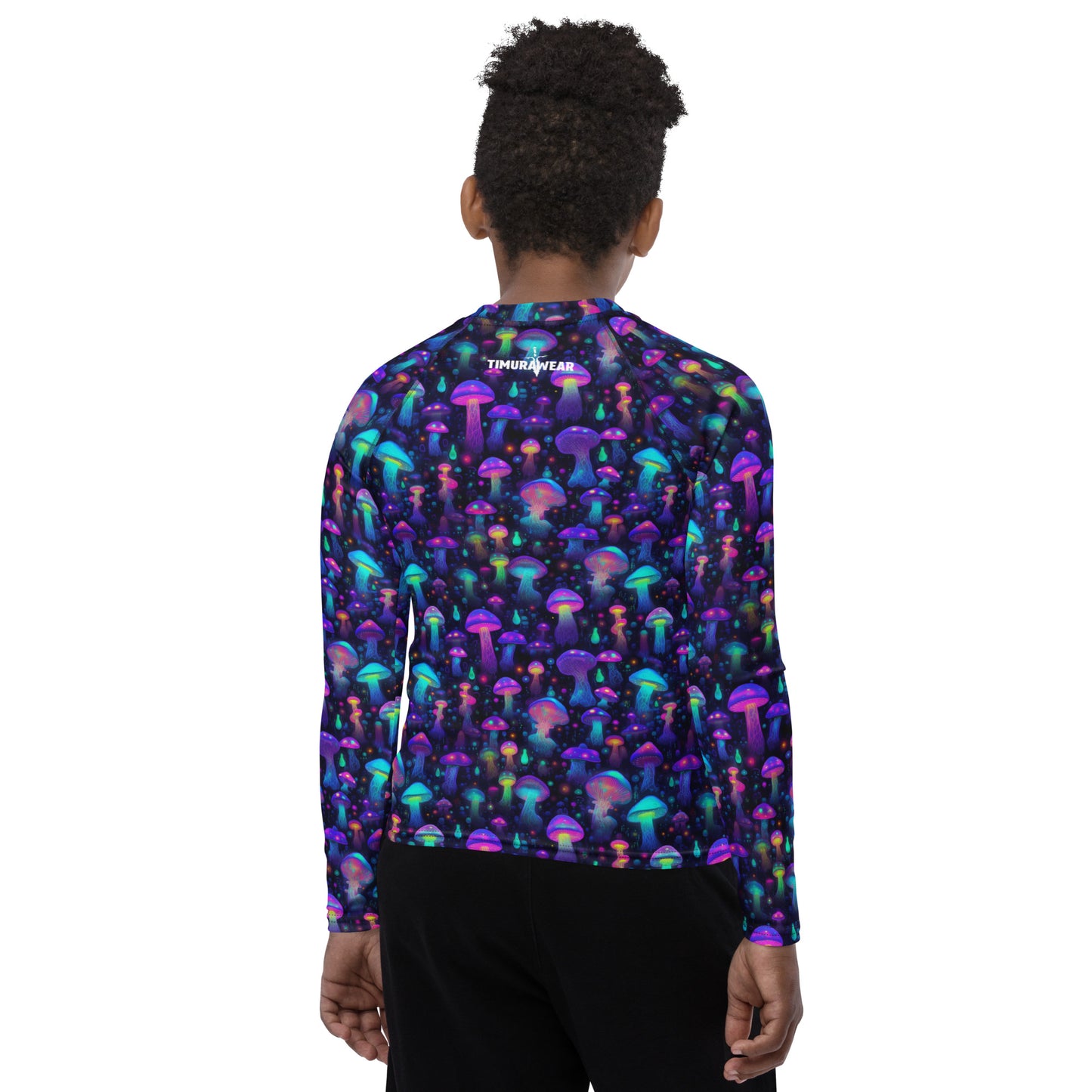 "Glowing Mushrooms" Youth Rash Guard