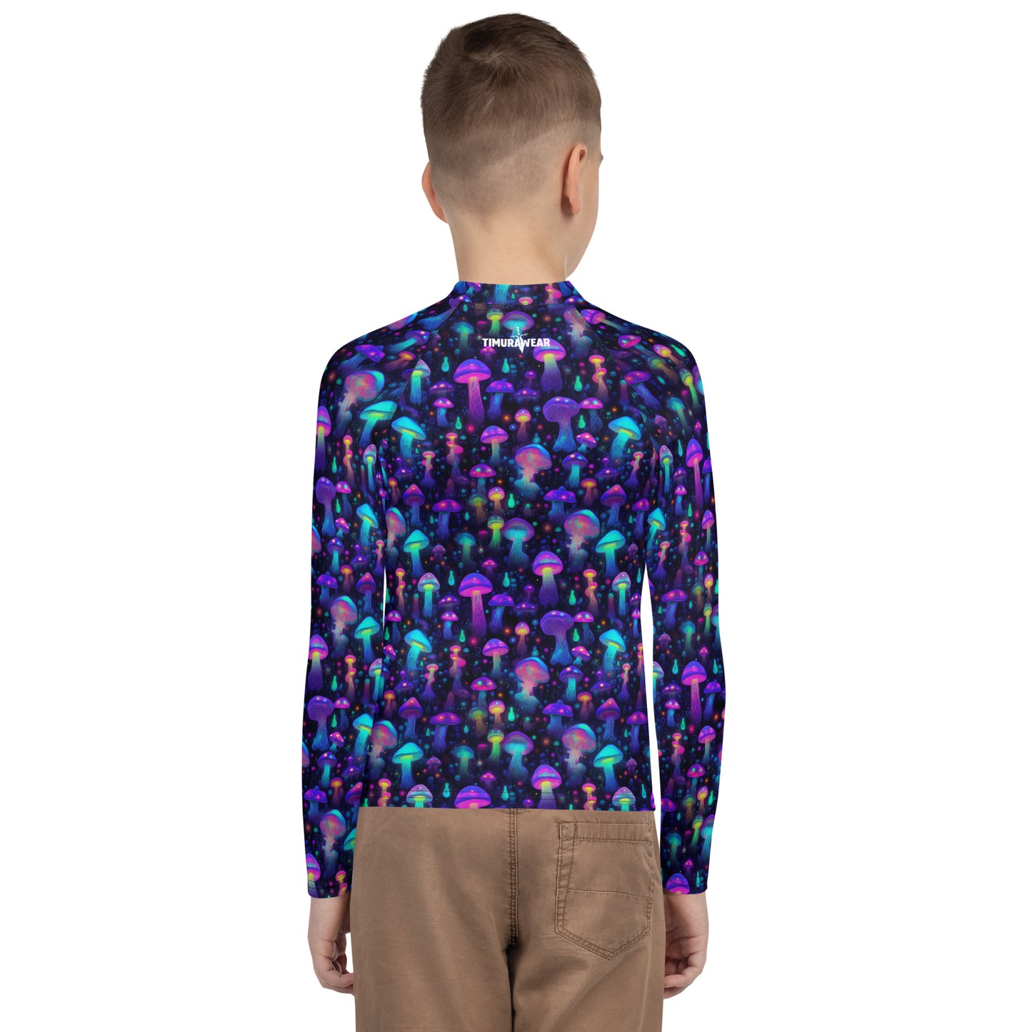 "Glowing Mushrooms" Youth Rash Guard