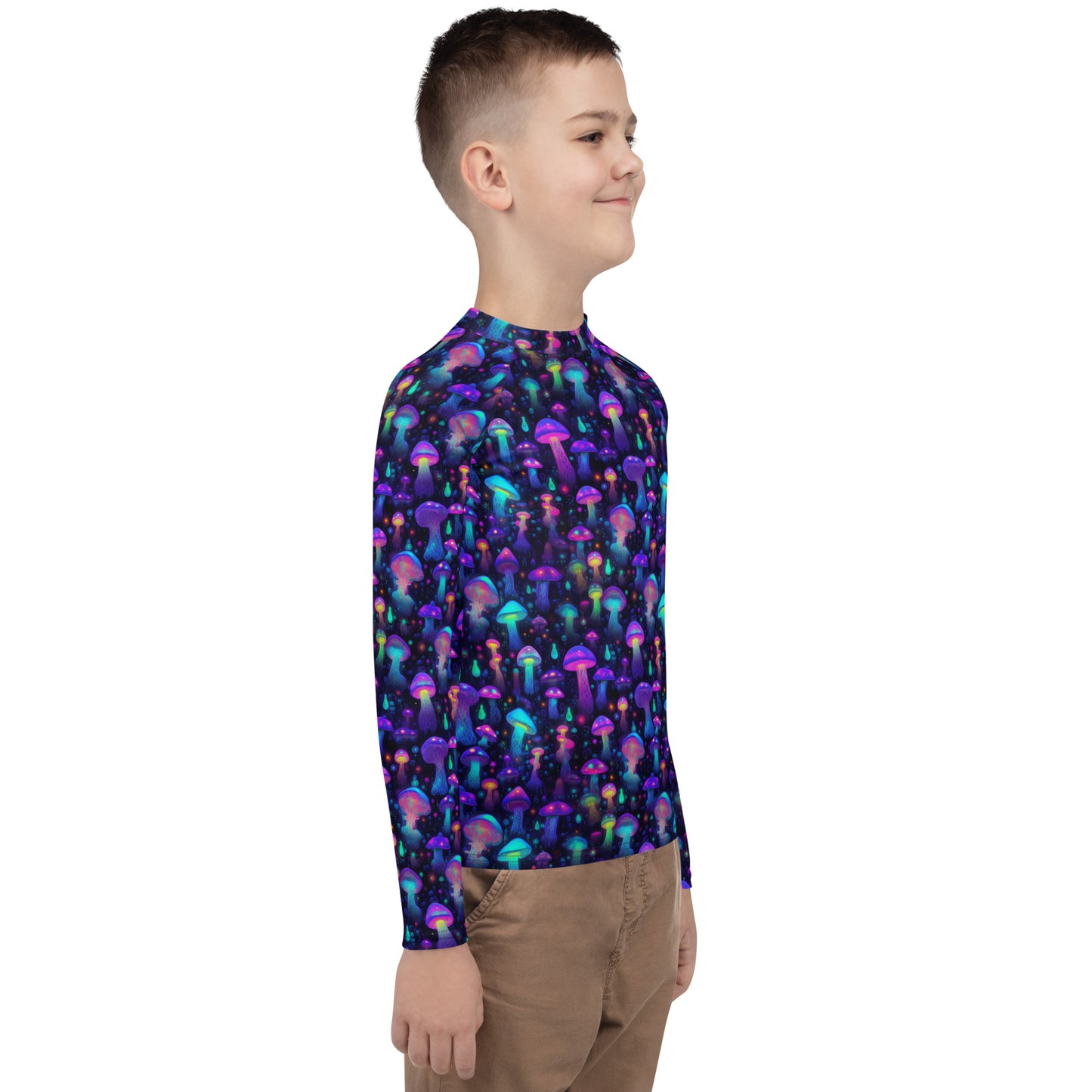 "Glowing Mushrooms" Youth Rash Guard